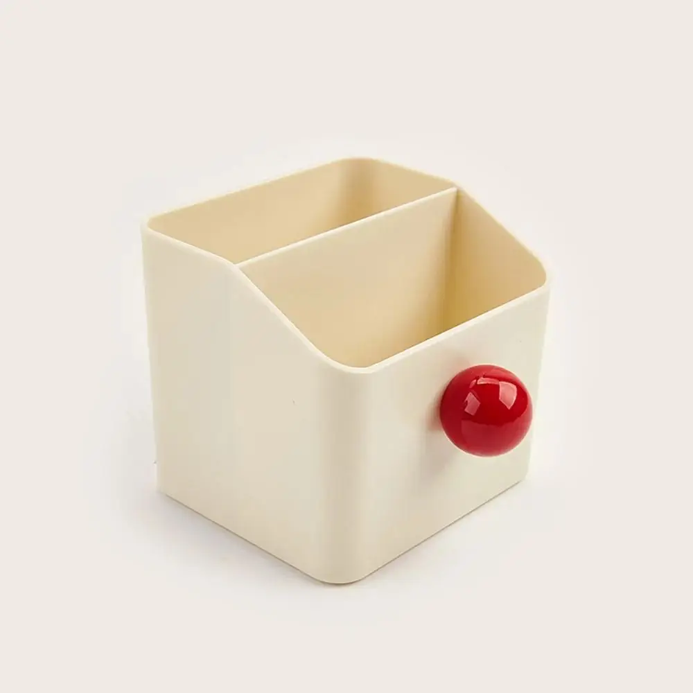 

Creative Makeup Brush Holder Cute Large Capacity Simplicity Office Organizer Portable Cream Style Makeup Brush Storage Bucket