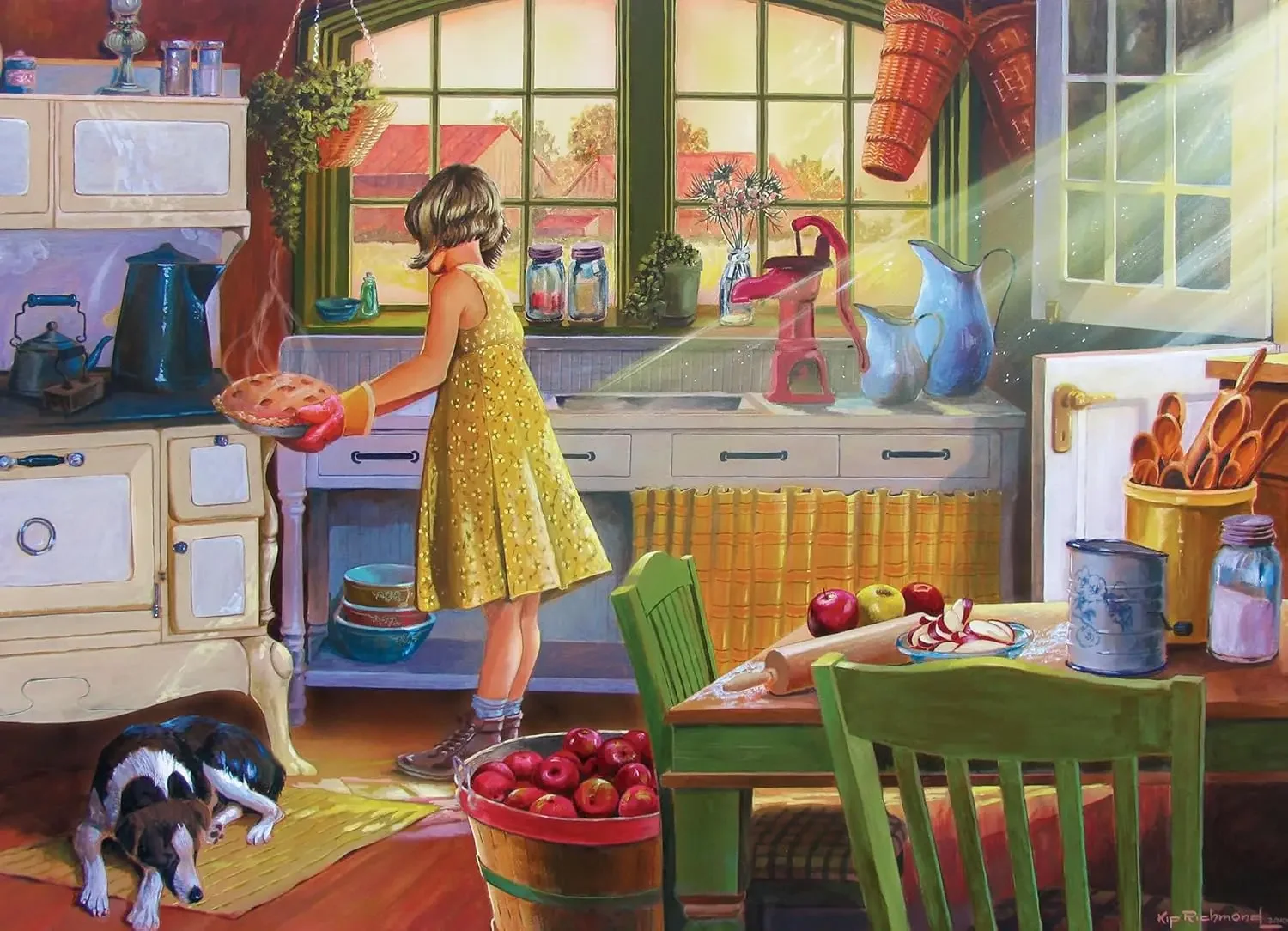 Pie Kitchen 500/300/120 Pieces Jigsaw Puzzles Challenging Family Activity Games for Gameroom Bedroom Livingroom