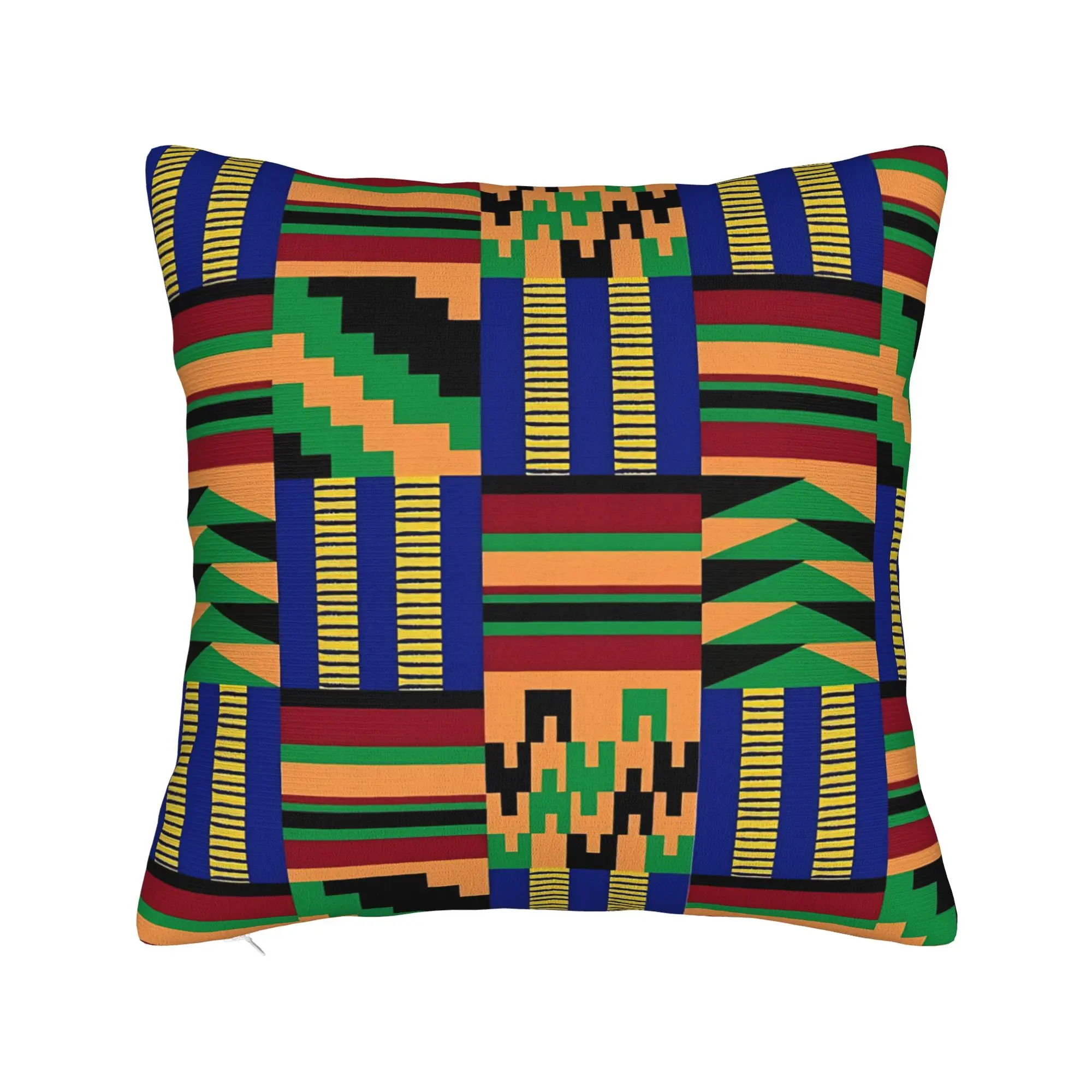 African Pattern Authentic Kente Cloth Pillow Case  Vintage Pillow Cover Graphic Pillowcases For Living Room Sofa