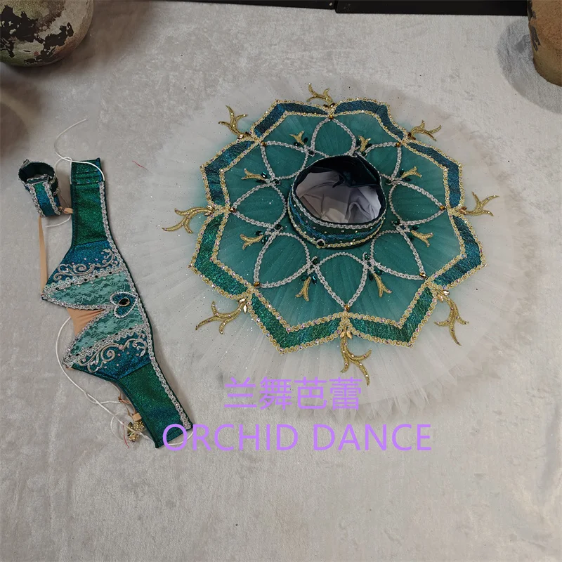 

BT01726 Professional Custom Size Custom Color Kids Girls Women Adult Green Ballet Tutu Costumes