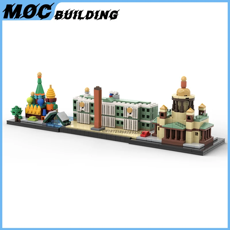 MOC اللبنات أفق المدينة العمارة نموذج لتقوم بها بنفسك تجميع الطوب الإبداعية عرض الشارع اللعب جمع عرض هدايا عيد الميلاد