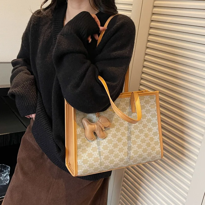 حقيبة حمل كلاسيكية للنساء حقيبة كتف ذات سعة كبيرة للعمل، حقيبة تسوق قماشية قديمة بمقبض علوي، ركاب واسع #2