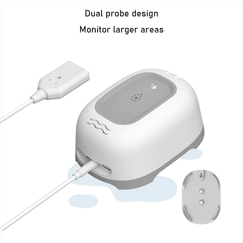 Smart Home Zigbee Wireless Water Immersion Sensor Graffiti Water Leakage Alarm APP Real-time Monitoring Dual Probe Design