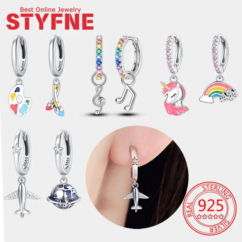 

Earring for Women 925 Sterling Silver Hoop Earring Jewelry Fashion Graduation Birthday Gifts for Girls Teen