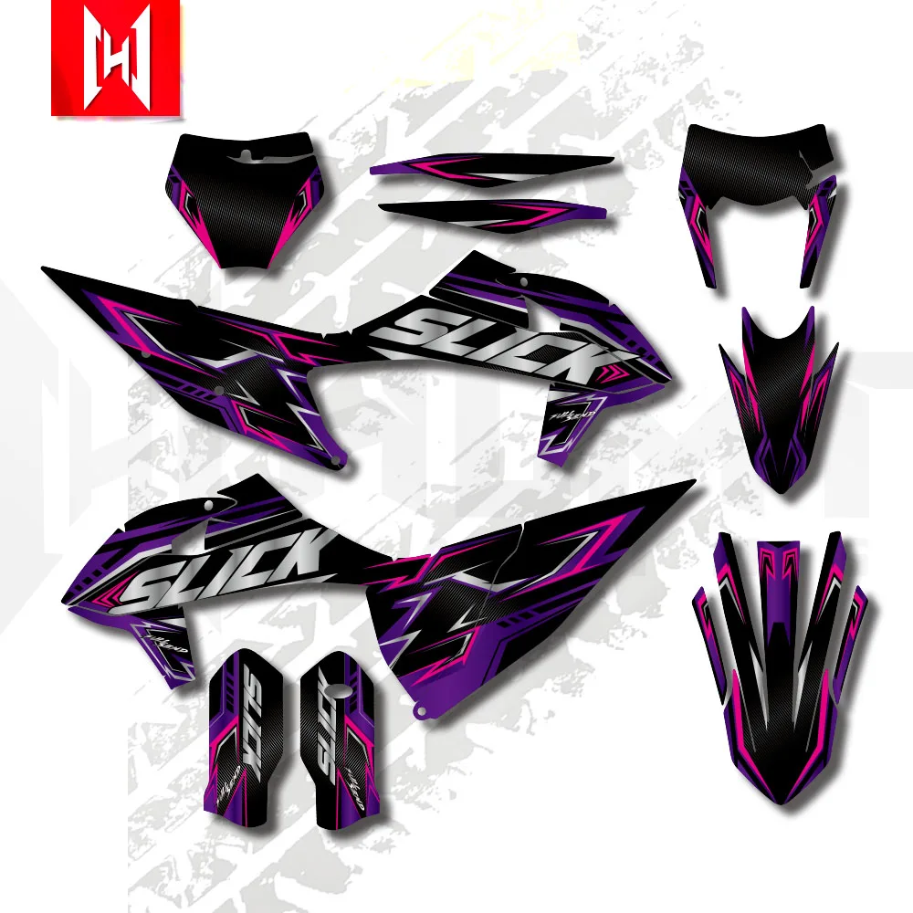 For KTM 125 250 350 450 500 525 EXC XC XCW 2020-2023 SX SXF 2019-2022 Motocross Background Decals Graphics Stickers kit Custom