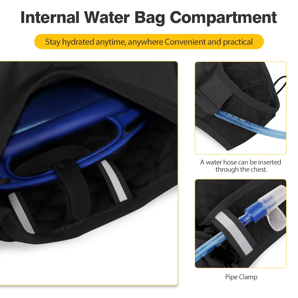 NEWBOLER Outdoor-Laufrucksackweste mit Flaschenhalterung, leicht, für Trailrunning, Radfahren, Joggen, Marathon, Reiten, Klettern – Detail 12