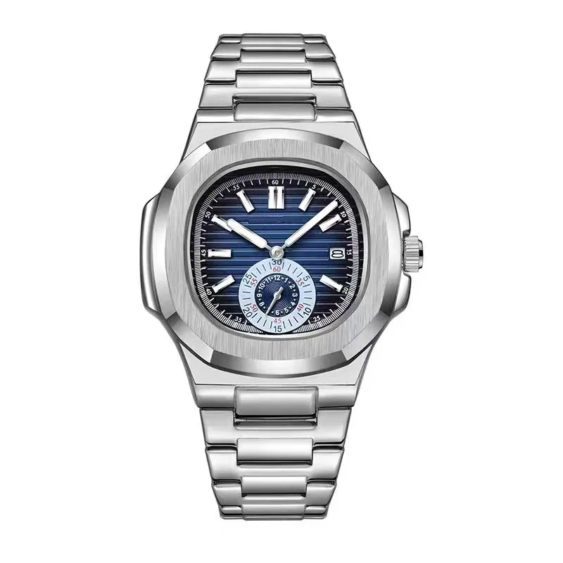 

Элитные мужские наручные часы из нержавеющей стали с механическим автоматическим механизмом, светящимся циферблатом, полным календарем и секундомером