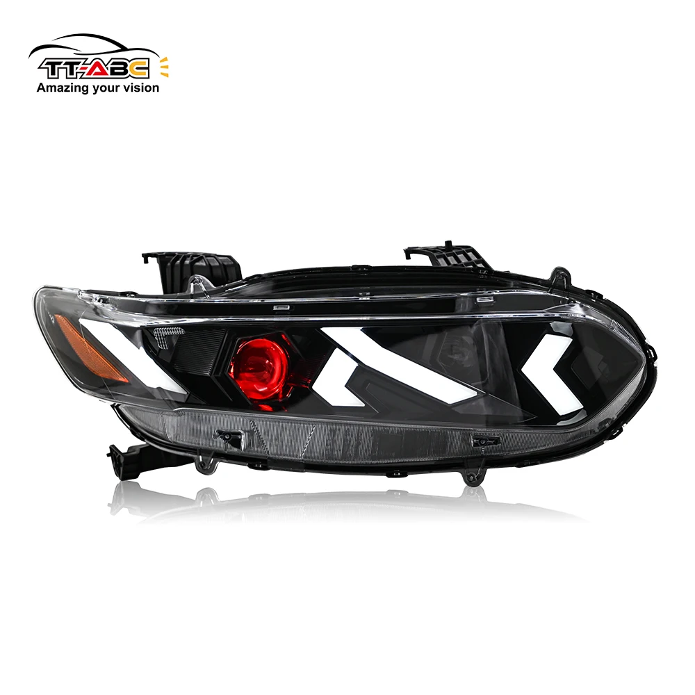 YG-A504-E لمصباح Honda Accord 4door 2018-2022 Exc. كشافات أمامية هجينة/LX/Touring Devil LED Headlight Star Racing Streamer