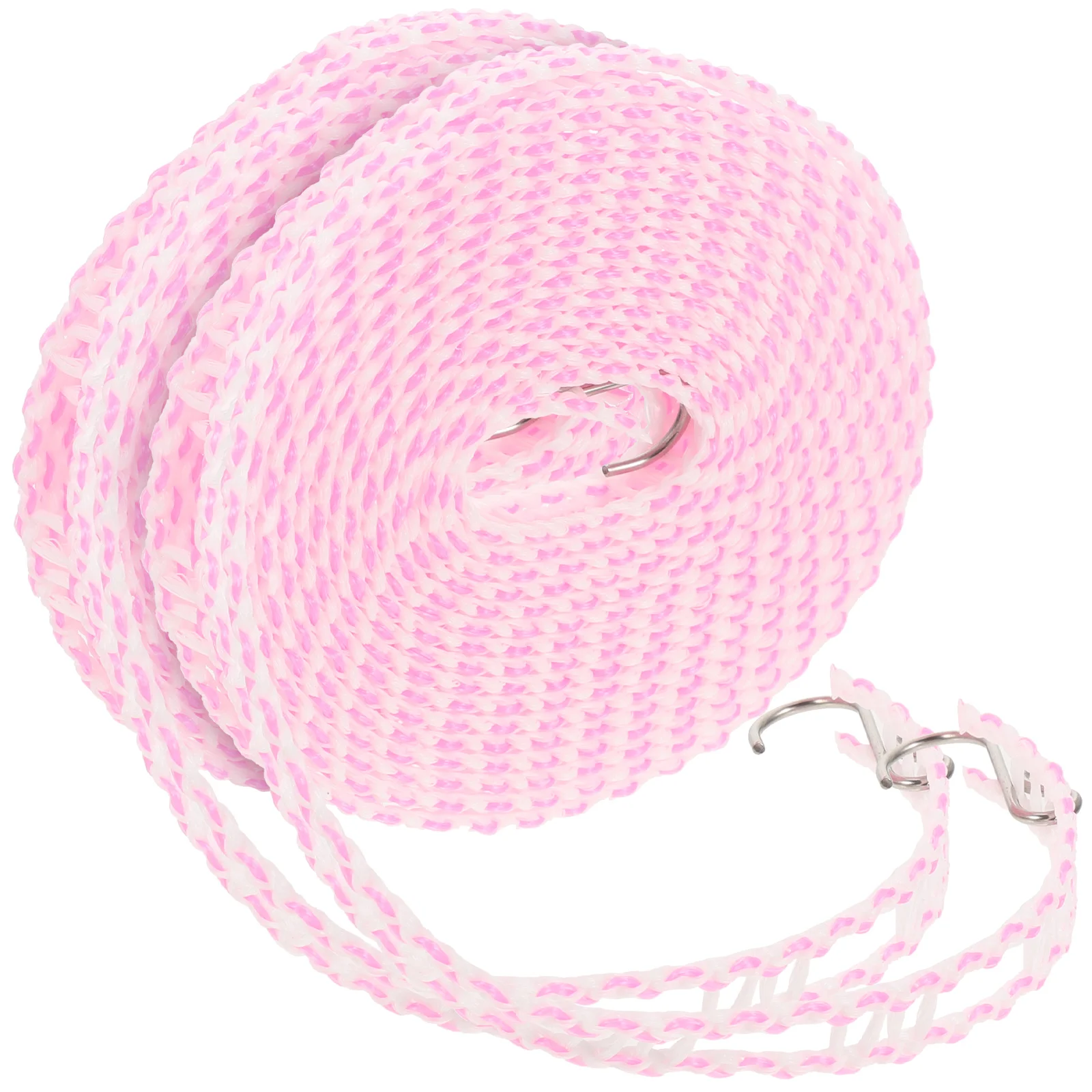 

2 Pcs Dry Clothesline Travel Camping Washing Outdoor Drying Rope Travelling Stainless Steel for Cruise Hanging Wind Proof