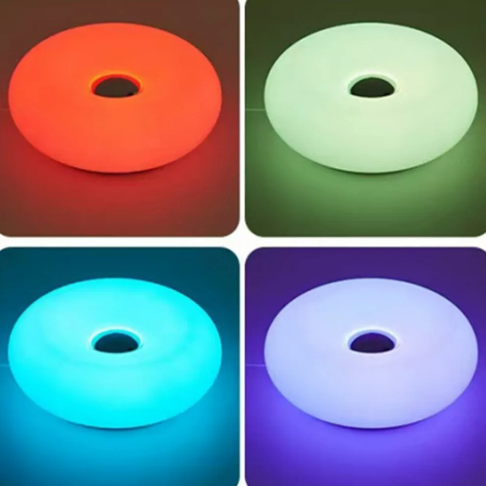 donut table lamp USB plug charge bedroom bedside decorative light living room dining room indoor lighting（Not glass material）