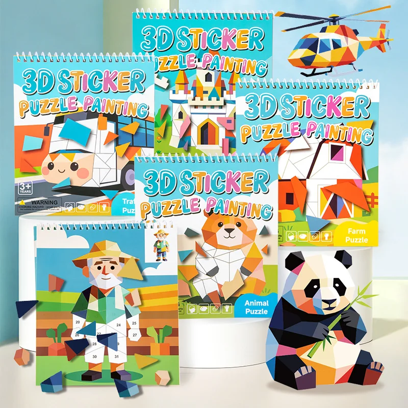 

Animal & farm themed geometric collage toys, fun handcrafts to boost focus. Various styles, ideal holiday & birthday gifts.
