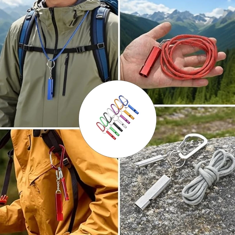 Trọng lượng nhẹ còi ngoài trời với clip carabiner chống ăn mòn cho các trường hợp khẩn cấp về cắm trại đi bộ