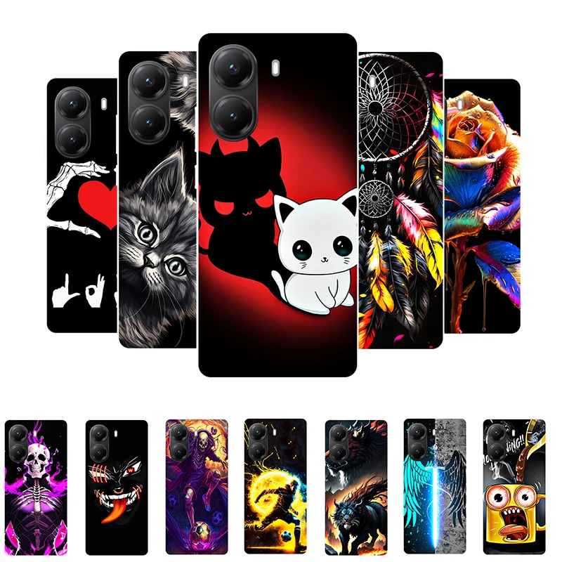 Pour Xiaomi Poco X7 Pro Coque Drôle d'affaire Mignon Silicone souple Coque arrière antichoc pour Xiaomi Poco X7 5G Housse TPU Poco X7Pro etui