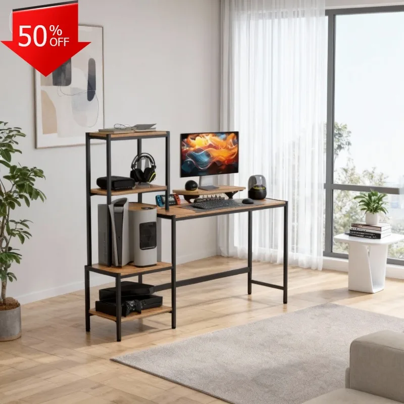 

Table Computer Desk Office Corner Tables Shaped Desk Gaming Gamer Cabinet Room Desks Height Adjustment Table Games Machine