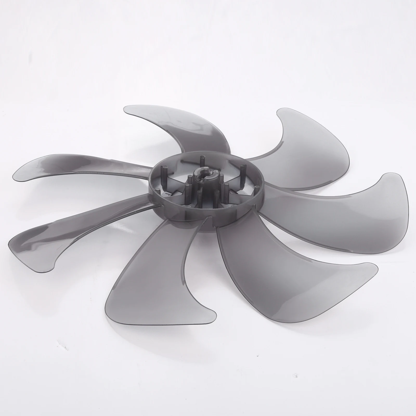 Gray 16 Inch Household Plastic Fan Blade 7 Leaves with Nut Cover for Standing Pedestal Fan Table Fanner General Accessories Fans