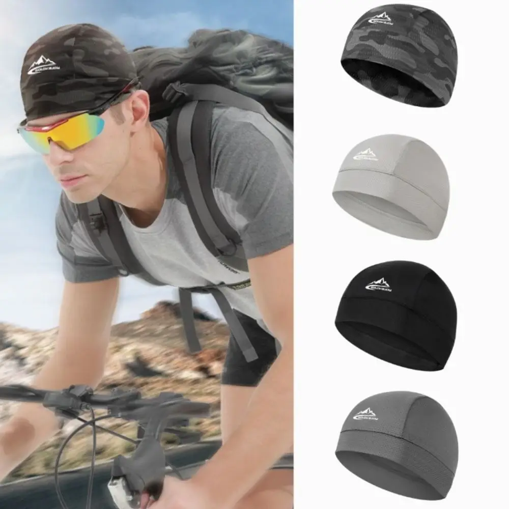 Anti-UV Cycling Cap Quality Ice Fabric Anti-sweat Cycling Hat Breathable Windproof Cooling Skull Cap Hiking