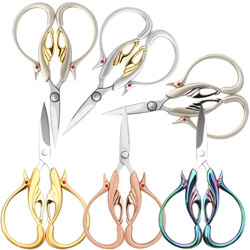 

SHWAKK Durable Stainless Steel Vintage Embroidery Tailor Scissor Sewing Craft Crosstitch Scissors DIY Home Tools Fabric Shears