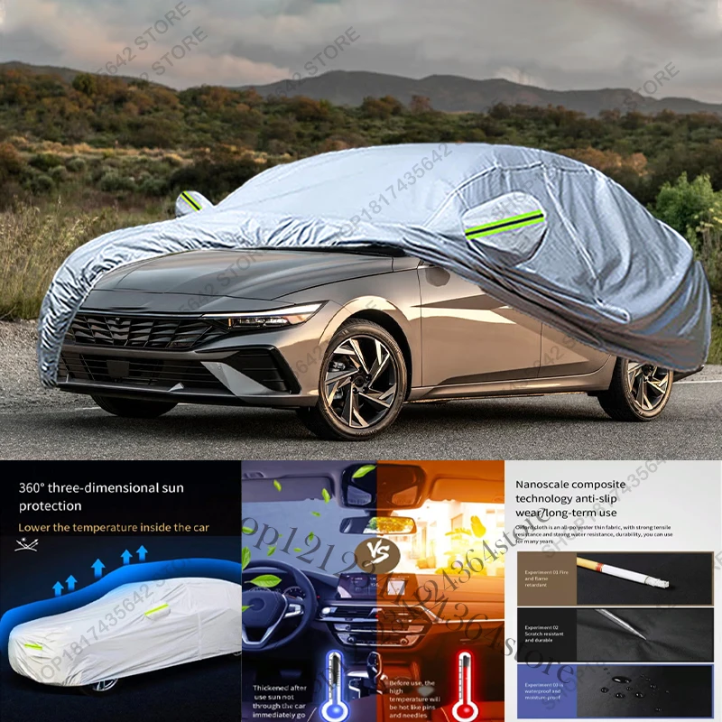 Full Car Cover Compatible with Hyundai Elantra 2021-2025 All-Weather Sun Rain UV Dust Proof Rain Outdoor Indoor Protect