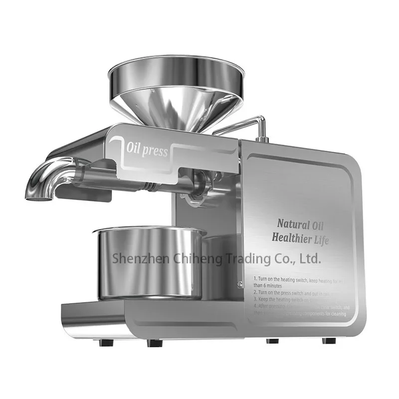 220V/110V Stainless Steel Oil Press Machine Automatic Hot Cold Oil Extractor Peanut Sunflower Seed Olive Oil Press