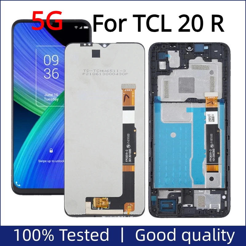 

6.52'' IPS For TCL 20 R 5G T767H LCD Display Touch Screen Digitizer Assembly For TCL20 R TCL 20R 5G LCD