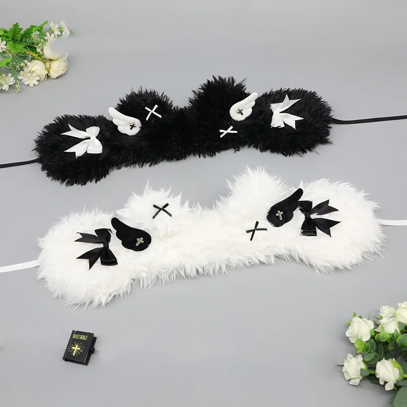 Aksesori Cosplay mewah lucu earmuff anak anjing Lace-up musim dingin dilipat hangat dipertebal anti-beku pelindung telinga Jepang