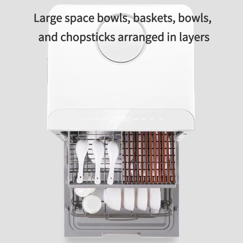 Tischgeschirrspüler, automatisch, intelligent, für Obst und Gemüse, integrierter tragbarer Geschirrspüler, 220 V, 50 Hz, ohne Installation, 4 Sets