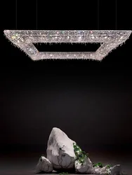 Square Round Postmodern Home Deco K9 Crystal Ceiling Chandelier Lighting Suspension Luminaire Lampen For Living Room
