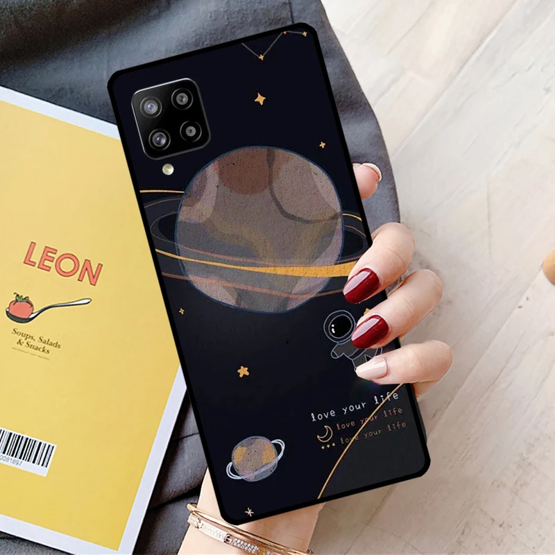 Astronaut Spaceship Case For Samsung Galaxy A53 A33 A13 A12 A22 A32 A42 A52 A50 A51 A71 A14 A24 A34 A54 Cover