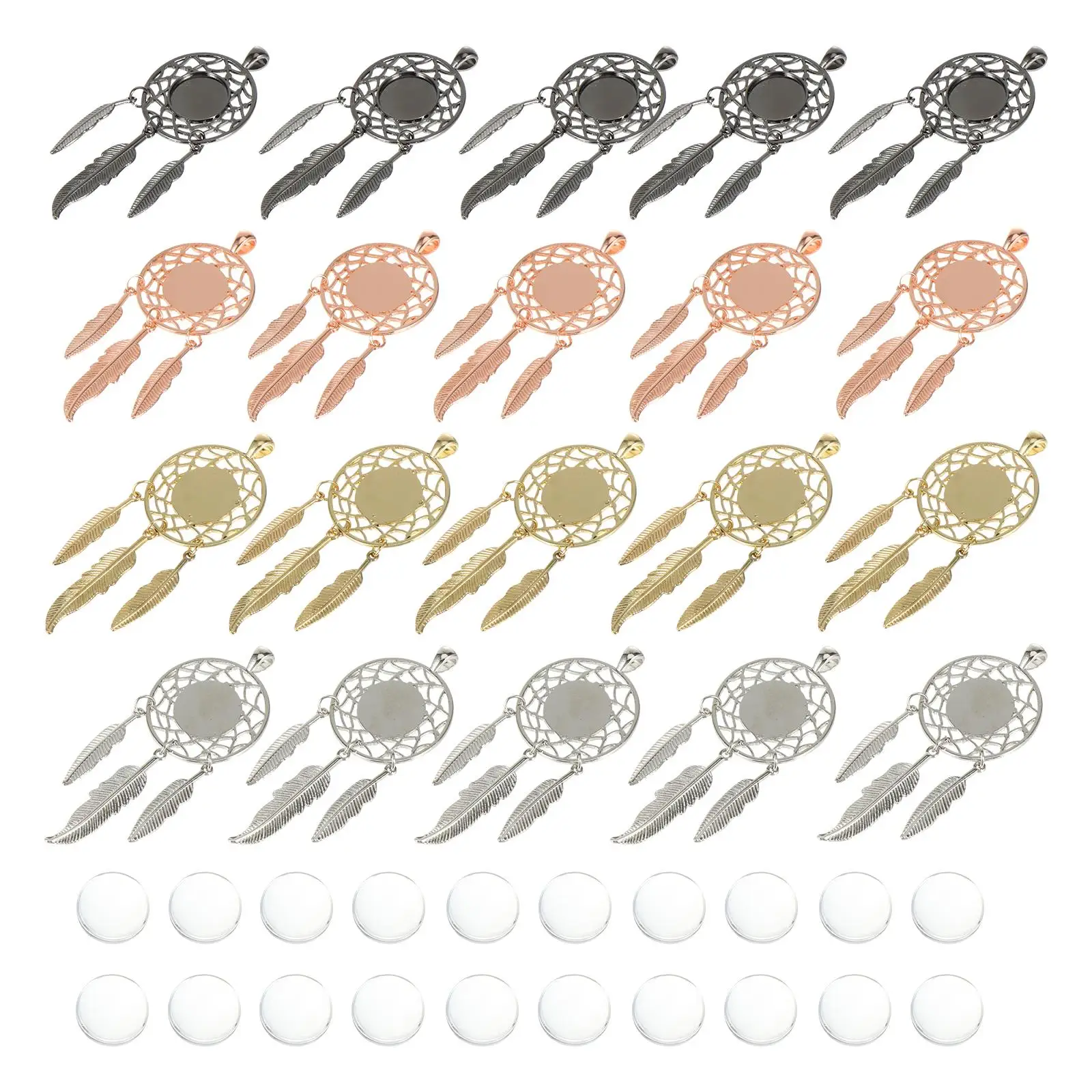 

40 Pcs Decoration Time Gem Bottom Holder DIY Hanging Pendant Wall Unique Dream Catcher Creative Adornment Ornament