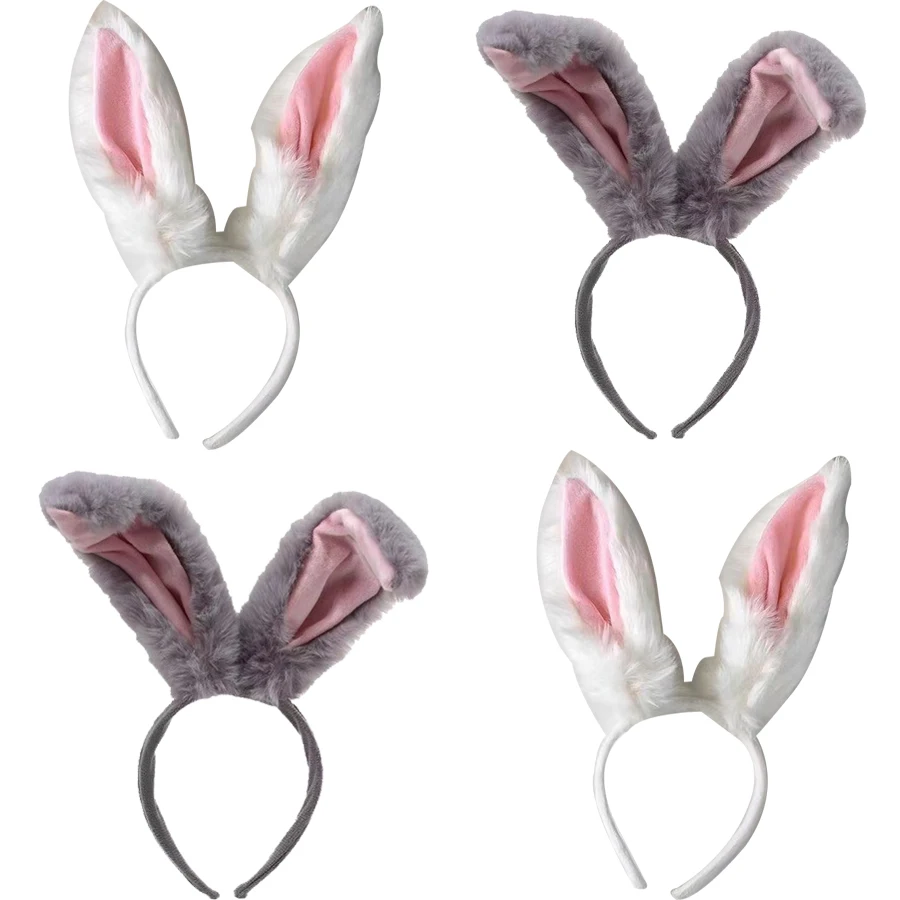 

Judy Rabbit Police Officer Headband Cartoon Animal Ears Hairband for Children Performance Headwear Accessory decorative toy