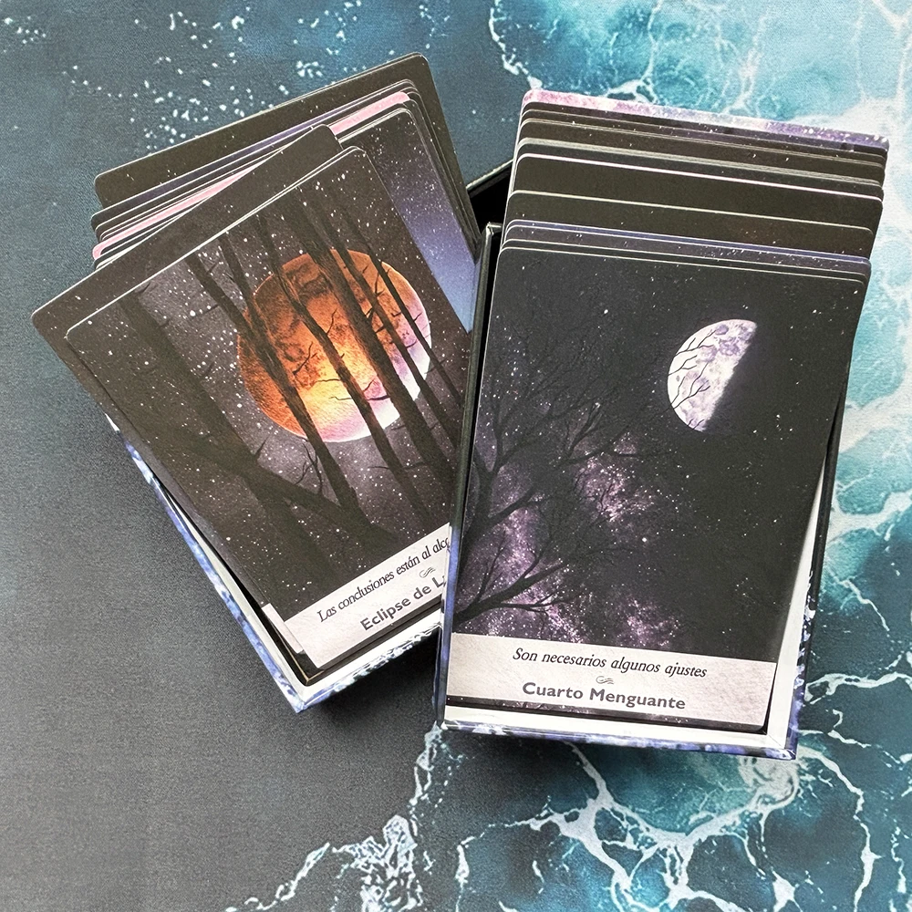 

Oracle Deck in Spanish Box Packaging and PDF Guidebook Included - Connect with Lunar Energy for Intuition and Manifestation