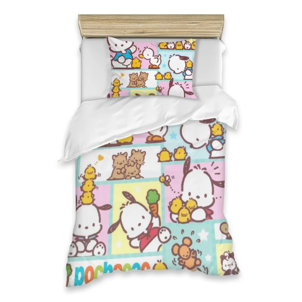 Pochacco Single Bed Sheets Set  Complete Case Single Linen Quilt Cover