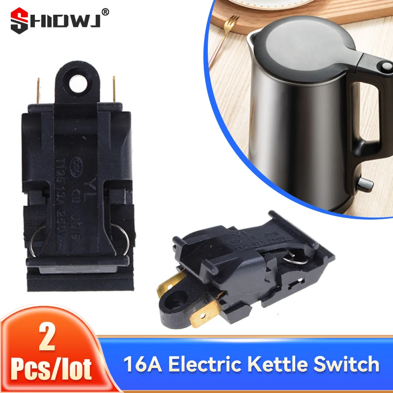 2Pcs Electric Kettle Switch Steam Kettle Thermostat Temperature Control Switch 13A Kettle Parts Accessories 45x20mm