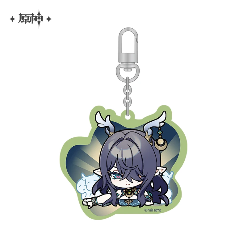 

Genuine Game Genshin Impact Nod-Krai Q Version Acrylic Keychain Bag Pendant Cosplay Decoration Fan's Collection Gift