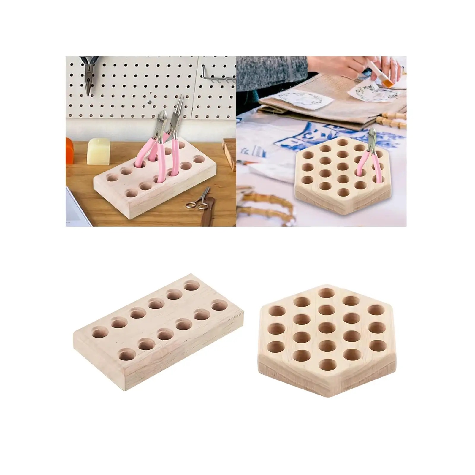 Wood Pliers Storage Rack Organize Tools Sturdy Versatile Table Desktop Display Rack Desk Hardware Tools Rack Storage Holder
