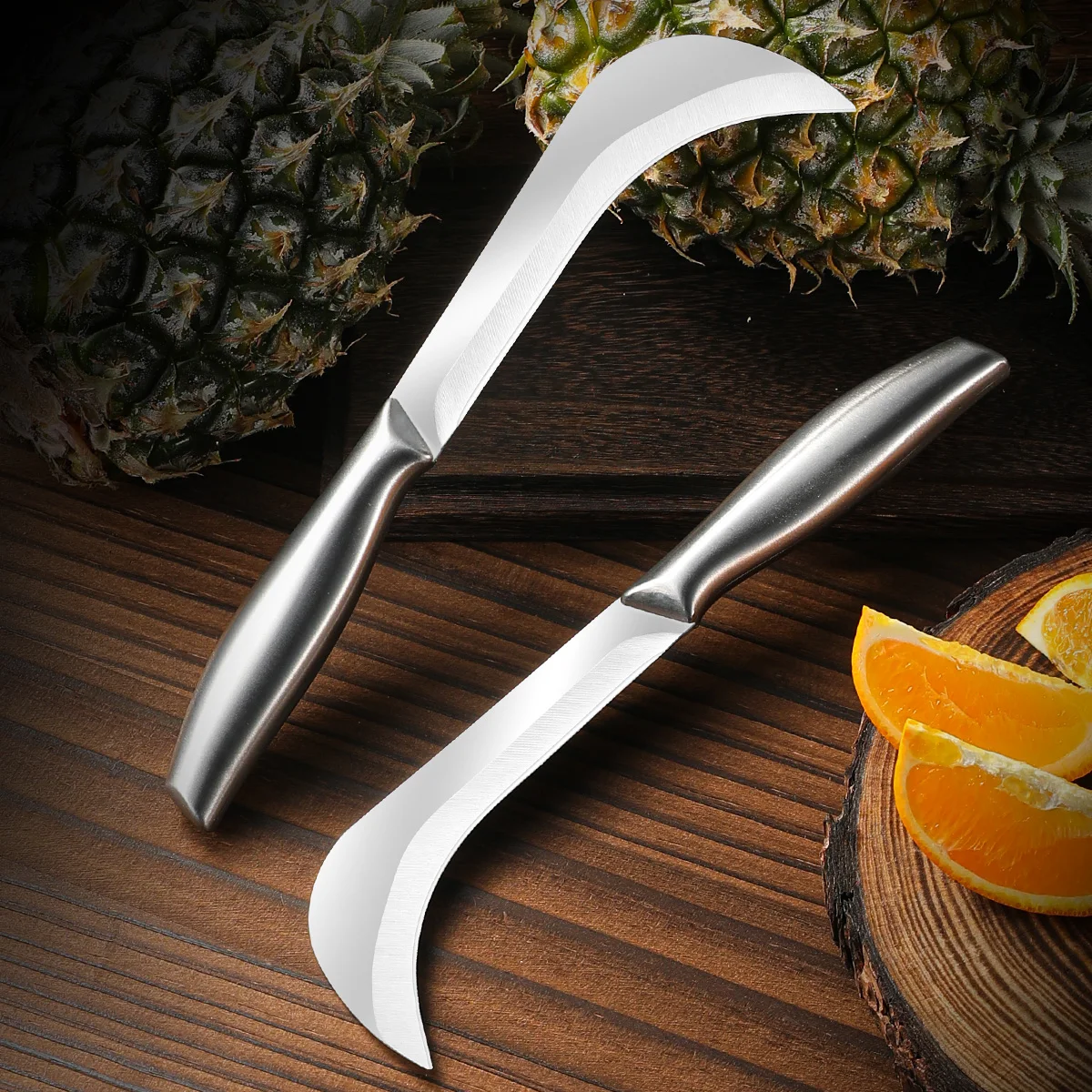 Newly Professional Pineapple & Sugar Cane Peeler - Stainless Steel Multi-Purpose Kitchen Paring Knife for Home & Commercial Use