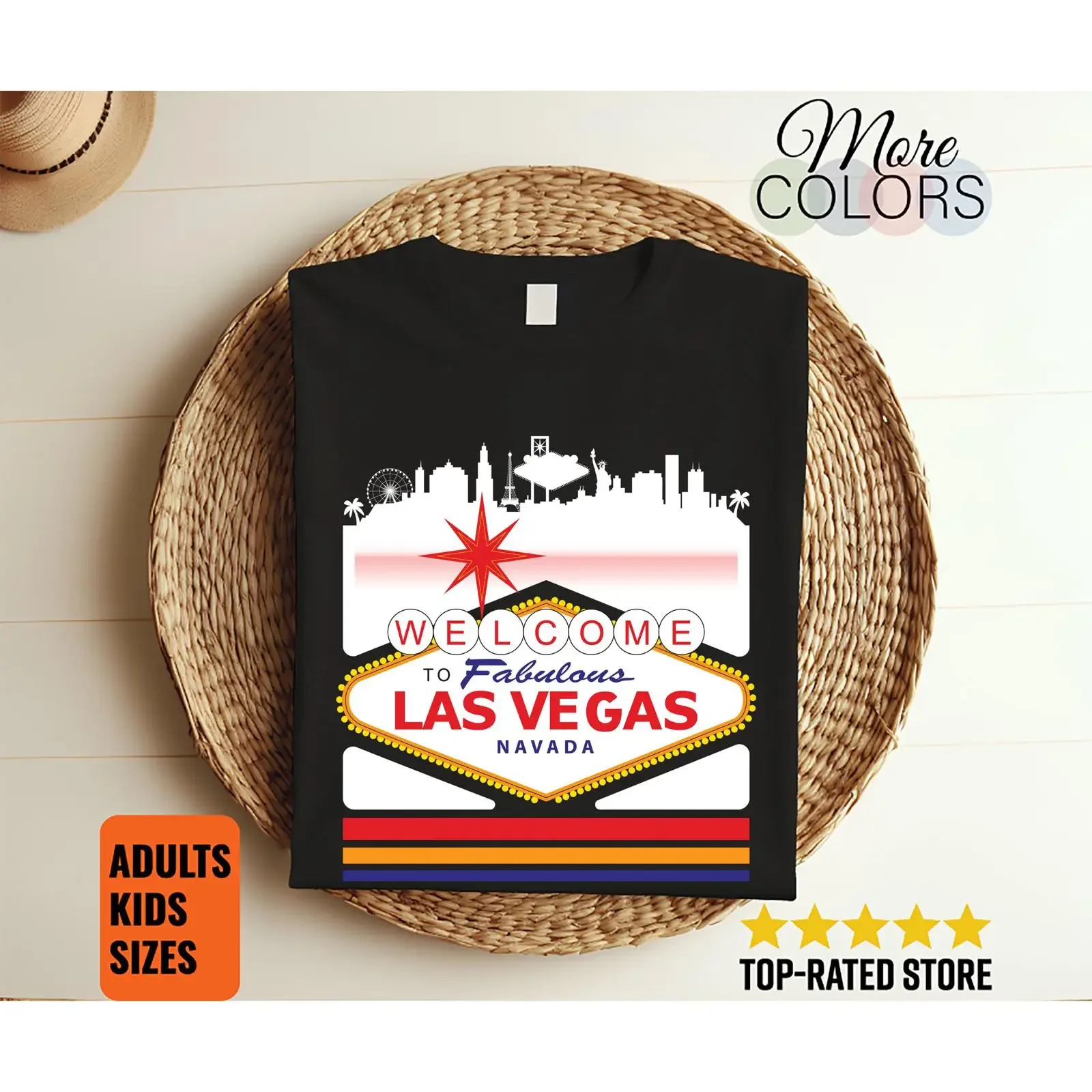 Las Vegas Nevada T Shirt Vintage Retro Travel Souvenir Sin City Casino Desert Vacation Apparel vintage Washed Comfortable