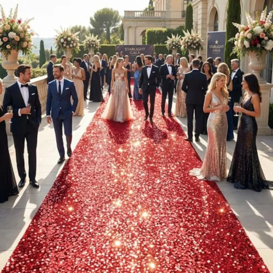 

Ковровые дорожки для мероприятий 4FT×20FT - Свадебные дорожки для прохода с пайетками для свадебной церемонии и девичника