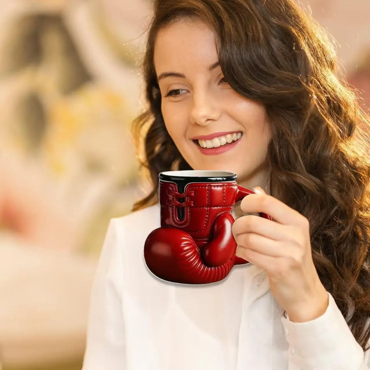 Weird boxing gloves, mugs, stainless steel cups, coffee cups, resin handicrafts, tabletop ornaments