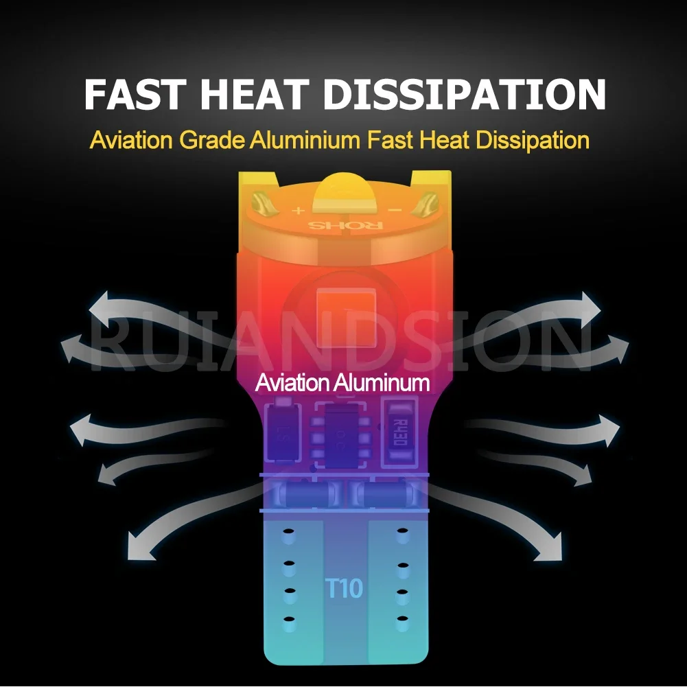 2 قطعة 8.4 واط خطأ مجاني Canbus T10 W5W العالمي مصباح ليد تيار مستمر 10-15 فولت سيارة القراءة أضواء داخلية لمبة صالح السيارات SUV UTV إشارات مصباح #4