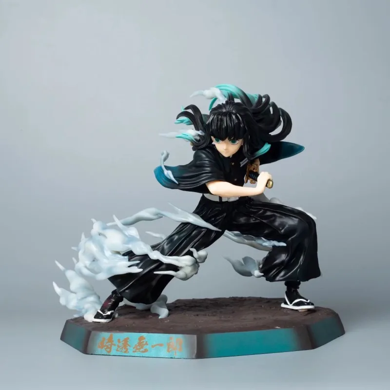 

18CM Demon Slayer Tokitou Muichirou Anime Figure Statue Figurine Collection Model Toys Action Figures Desktop Ornament kids Gift