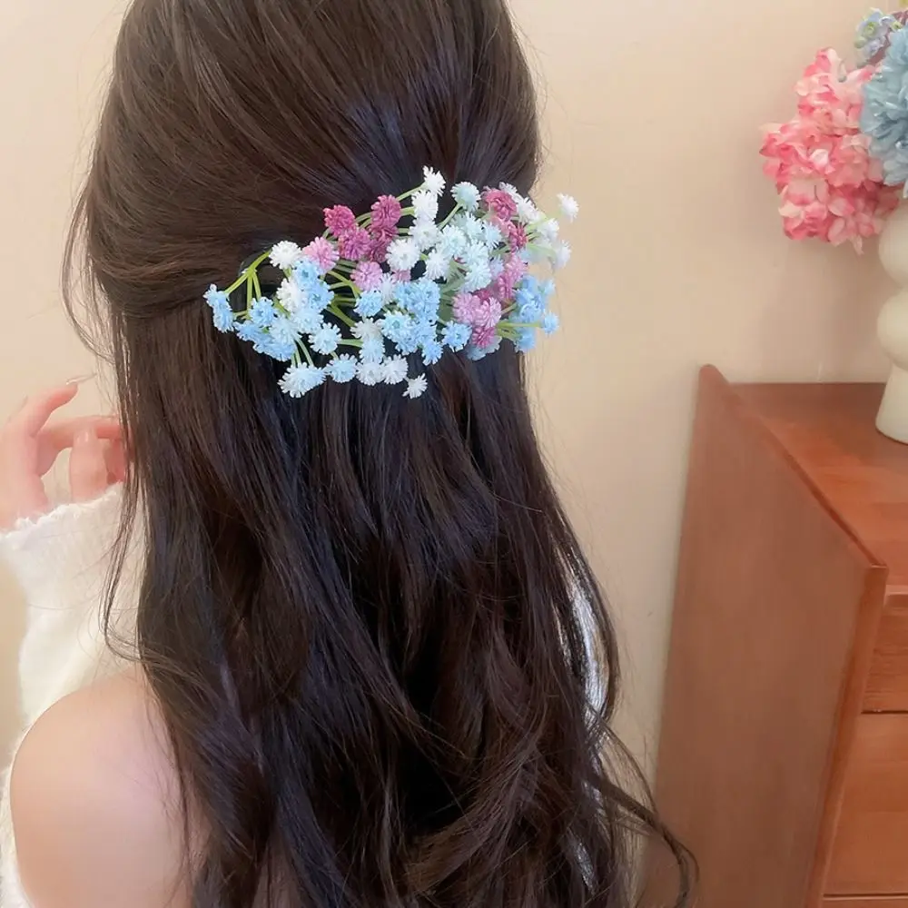 

Headwear Sweet Starry Sky Flower Hair Clip Bohemian Fairy Thai Hairpin Simulation Flower Elegant Floral Side Clip Female