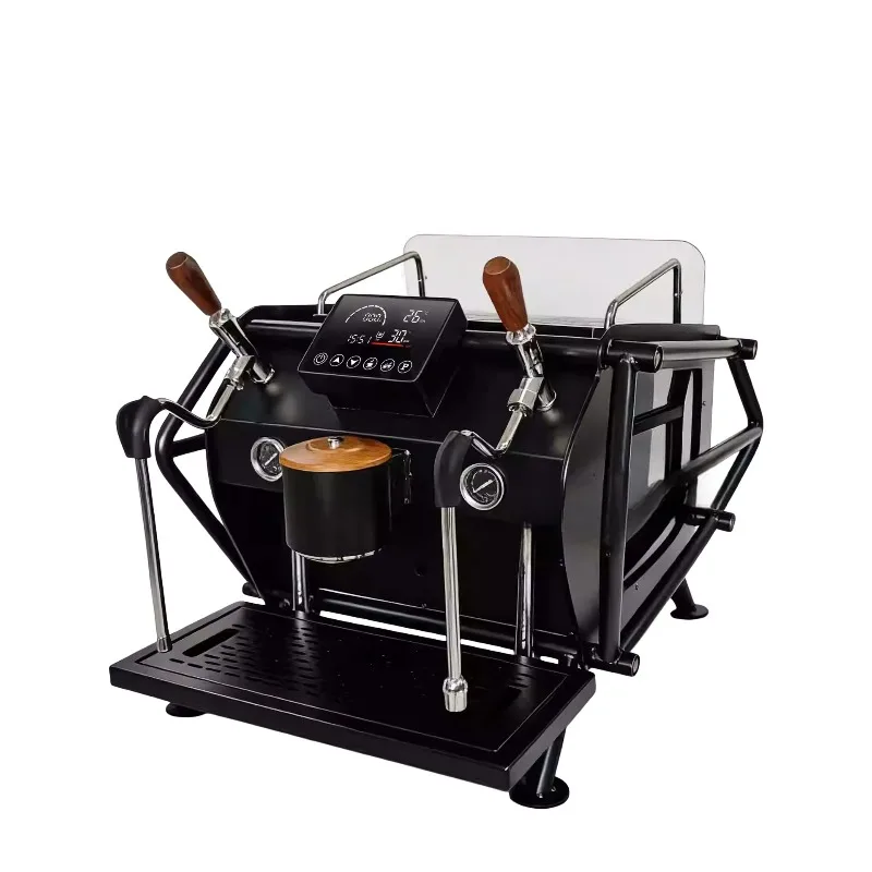 

Коммерческая полуавтоматическая кофемашина с LED-сенсорным экраном, двойным дисплеем давления и двойной системой приготовления кофе с молоком