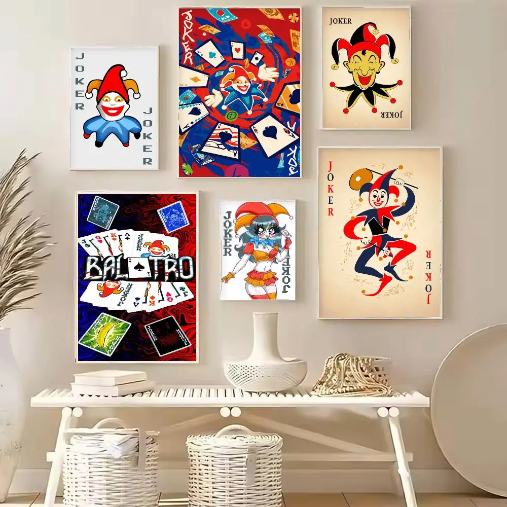 Game Joker B-Balatro retro card Painting Calligraphy Stylish Canvas Poster Wall Art for Home Decor Gift