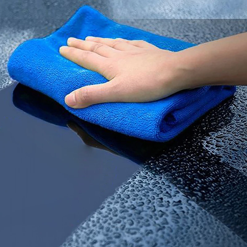 1/5Pcs Soft Microfiber Car Cleaning Towel Waxing Polishing Quick Drying Cloth Water-absorbent Rags Universal Home Washing Towel