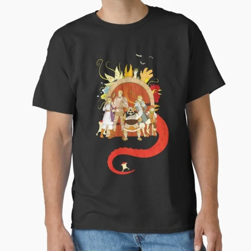 Lets Eat Anime Delicious in Dungeon Gift T-Shirt for gamer 100% cotton RPG Dungeon Meshi Graphic clothes All size tops S-6XL