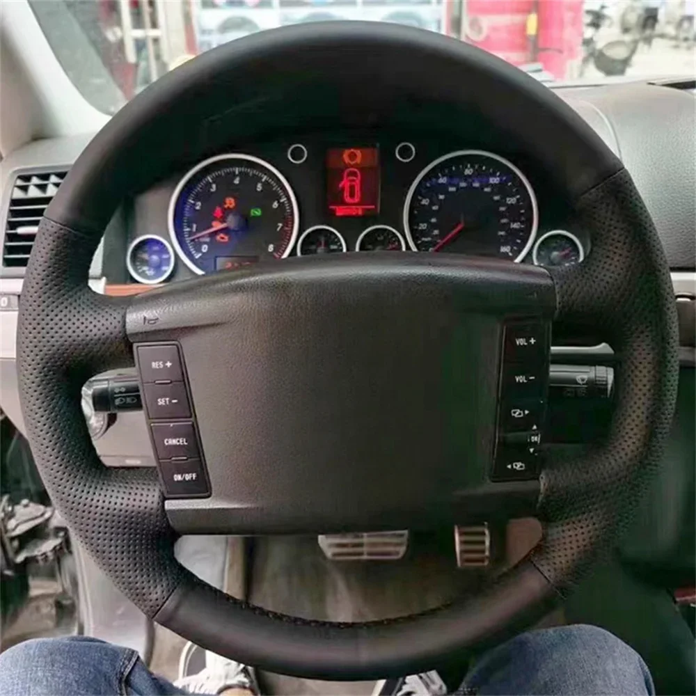 Customization DIY Auto Interior Accessories Car Steering Wheel Cover For Volkswagen VW Touareg Phaeton 2002 2003 2004 2005 -2010