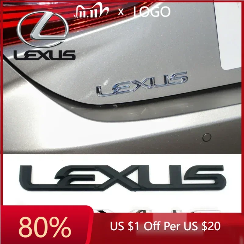 

2026 Hot Interior Stickers ABS Car Rear Trunk Emblem Badge Sticker For Lexus Logo ES300 IS300 IS350 ES250 ES350 IS250 CT200H GS3