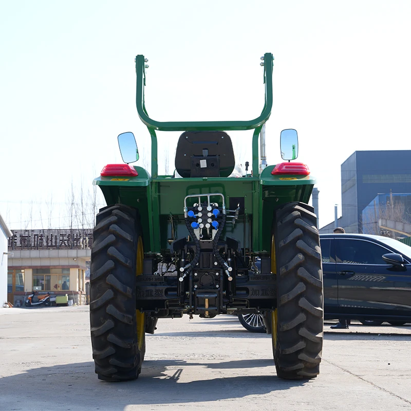 Сельскохозяйственный трактор с колесами 4x4 с навесами Трактор мощностью 50 л.с. с фронтальным погрузчиком Мини-колесный трактор для сельского хозяйства
