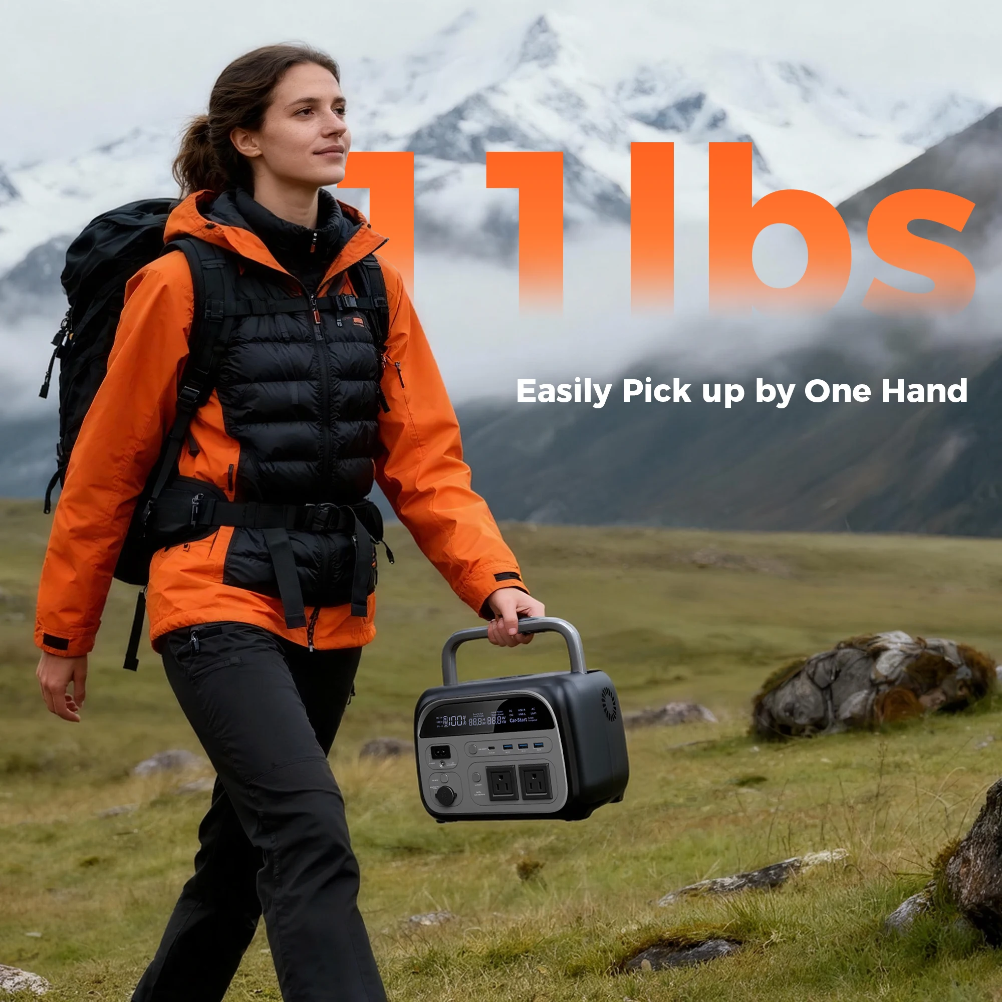 CTOLITY AP400 346Wh 500W مولد الطاقة الشمسية محطة الطاقة المحمولة UPS LiFePO4 بطارية لاسلكية 150W شحن فائق السرعة 3000 + دورة